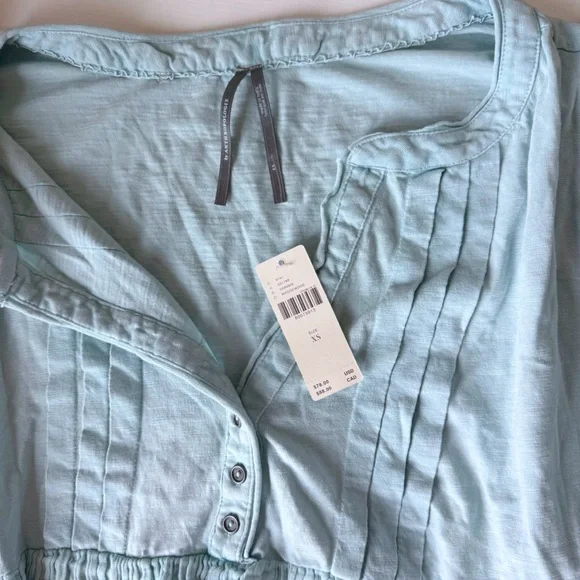 Anthropologie Beverly Cotton Gauze Pajama Swing Top New Lounge Boho Bohemian XS - Picture 6 of 7